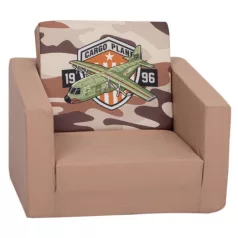   Mama Kiddies® Jednolůžková rozkládací pohovka- Military Jet