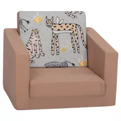   Mama Kiddies® Jednolůžková rozkládací pohovka - Safari on Grey