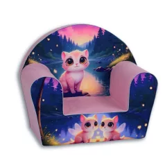 Mama Kiddies® prémiové dětské křesílko - Pink Kitten