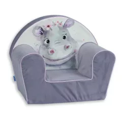 Mama Kiddies® prémiové dětské křesílko - Hippo Velvet