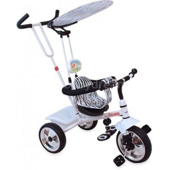 Baby Mix Trike prémium tricikli tolókarral és lábtartóval fehér színben