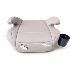   Mama Kiddies® i-Size HappyRide podsedák do auta (125–150 cm) v béžové barvě s motivem poníka – DÁREK držák na nápoj