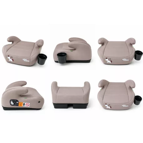 Mama Kiddies® HappyRide i-Size podsedák 125–150 cm – béžový, Pony + dárek: držák na nápoj