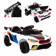   Bílé sportovní elektrické auto GTE pro děti na dálkové ovládání