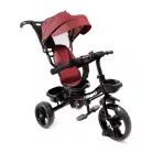 MK H-Trike Hurricane tříkolka s otočným sedadlem o 360 stupňů – červeno-černá barva