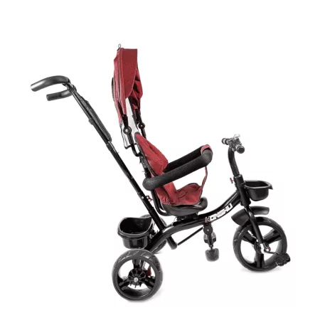 MK H-Trike Hurricane tříkolka s otočným sedadlem o 360 stupňů – červeno-černá barva
