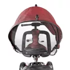 MK H-Trike Hurricane tříkolka s otočným sedadlem o 360 stupňů – červeno-černá barva