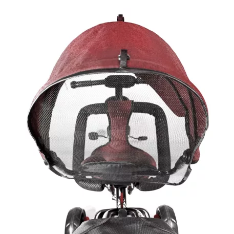 MK H-Trike Hurricane tříkolka s otočným sedadlem o 360 stupňů – červeno-černá barva