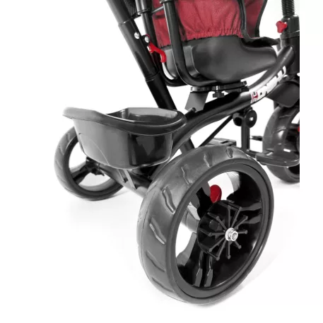 MK H-Trike Hurricane tříkolka s otočným sedadlem o 360 stupňů – červeno-černá barva