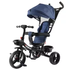   MK H-Trike Hurricane tříkolka s otočným sedadlem o 360 stupňů – modro-černá barva