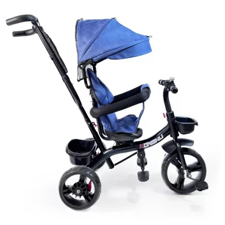 MK H-Trike Hurricane tříkolka s otočným sedadlem o 360 stupňů – modro-černá barva