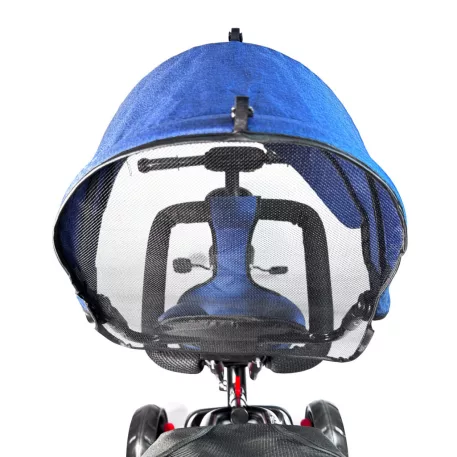 MK H-Trike Hurricane tříkolka s otočným sedadlem o 360 stupňů – modro-černá barva