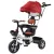 Dětská tříkolka MK H-Trike Harmony s otočným sedadlem o 360 stupňů, rodičovským madlem v červeno-bílé barvě + dárek