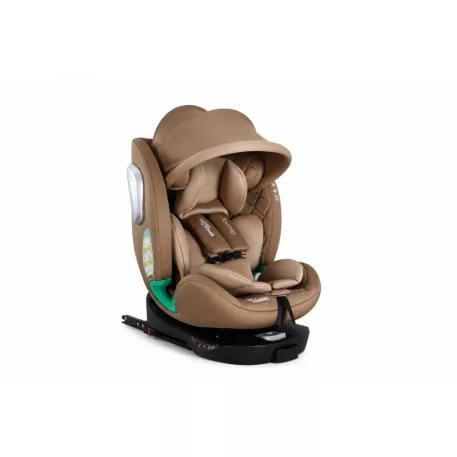 Mama Kiddies® i-Size Journey 360° otočná ISOFIX autosedačka 40–150 cm – béžová + dárek: sluneční stříška