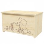   Dětský box na hračky s teleskopem, se vzorem slona, barva javor