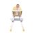 Mama Kiddies Denver 6v1 multifunkční jídelní židle žlutá se sadou hraček jako dárek