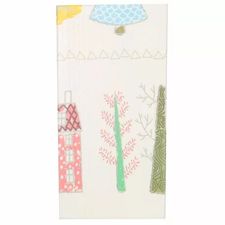 Oboustranná skládací hrací podložka z pěny XPE – 150 × 200 cm – motiv les / medvídek