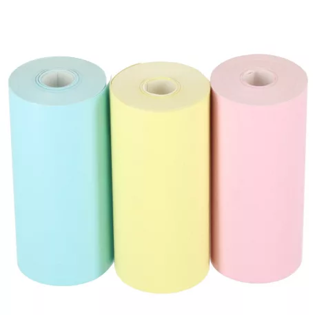 3 ks barevných papírových rolí pro mini termotiskárnu 5,7 cm × 3 m