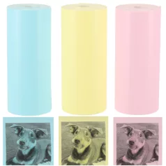   3 ks barevných papírových rolí pro mini termotiskárnu 5,7 cm × 3 m