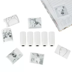   Samolepicí termopapír pro mini tiskárnu – 5,7 cm × 4,5 m – 5 kusů