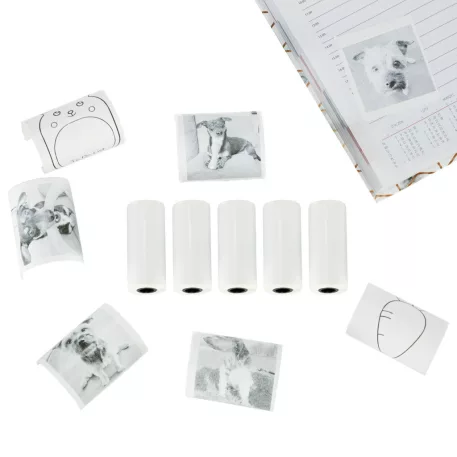 Samolepicí termopapír pro mini tiskárnu – 5,7 cm × 4,5 m – 5 kusů