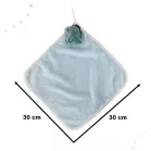 Dětský ručníček na ruce 30 × 30 cm s poutkem – modrý dinosaurus
