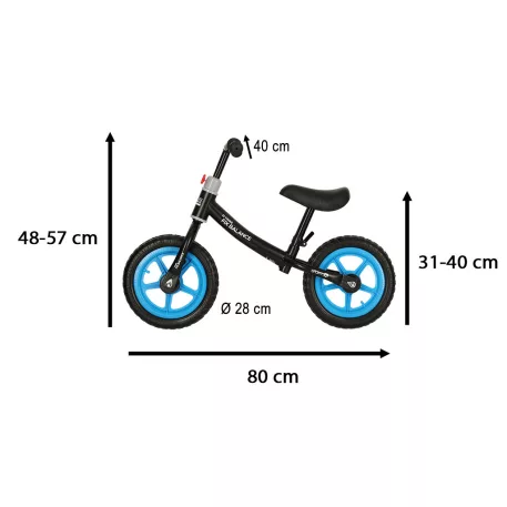 Trike Fix Balance dětské odrážedlo s nastavitelným sedlem a řídítky, 28 cm kola, do 35 kg – černo-modré