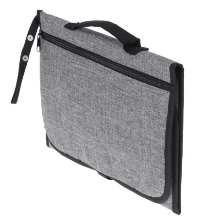 2v1 přenosná měkká přebalovací podložka a taška v šedé barvě – 60 × 30 cm