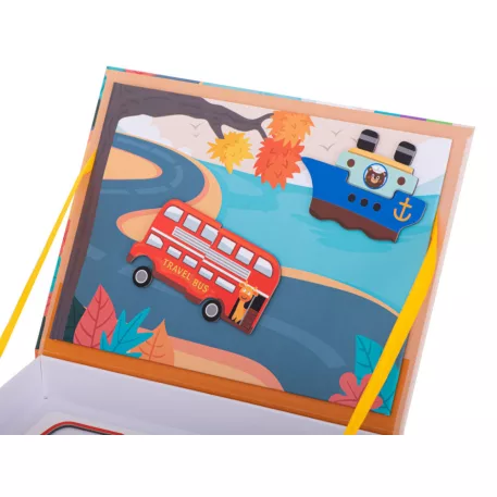 Přenosné magnetické puzzle - Vozidla