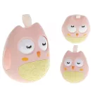 Kývací senzorická sovička – růžová, od 3 měsíců