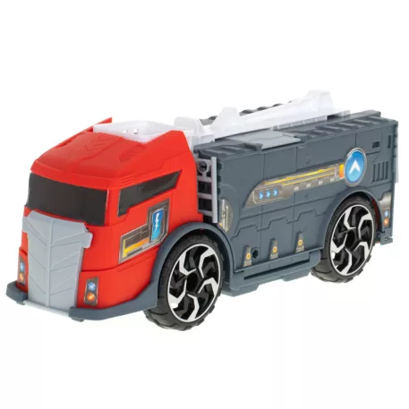 Hasičské auto 2 v 1 a garáž se 2 auty