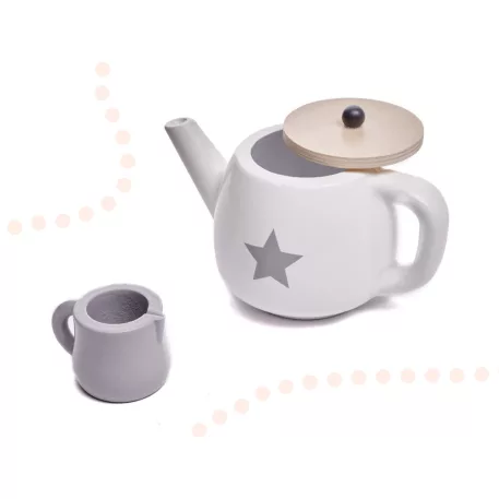Dřevěný čajový set s hračkami pro 2 osoby