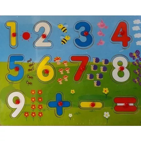 Dřevěné puzzle s čísly