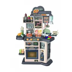  Mama Kiddies® Happy Kitchen 46 dílná dětská kuchyňská souprava v šedé barvě