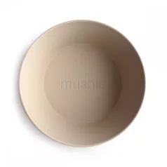 Mushie kulatá miska, 2 ks – Vanilla