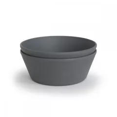 Mushie kulatá miska, 2 ks – Smoke