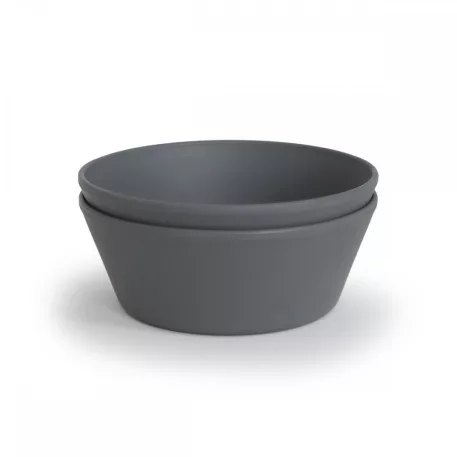 Mushie kulatá miska, 2 ks – Smoke