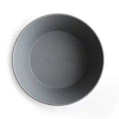 Mushie kulatá miska, 2 ks – Smoke