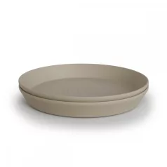 Mushie kulatý talíř, 2 ks – Vanilla