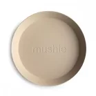 Mushie kulatý talíř, 2 ks – Vanilla