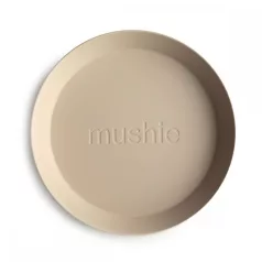Mushie kulatý talíř, 2 ks – Vanilla