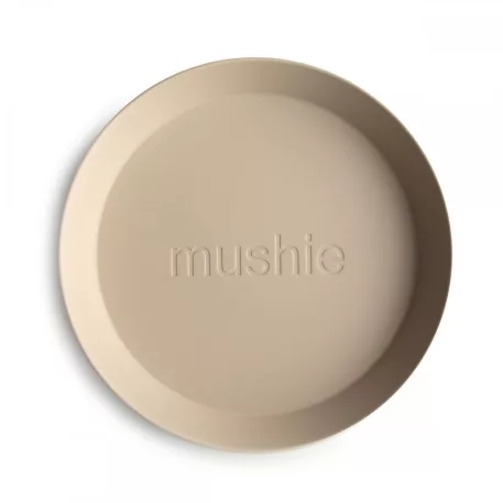 Mushie kulatý talíř, 2 ks – Vanilla