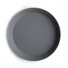 Mushie kulatý talíř, 2 ks – Smoke