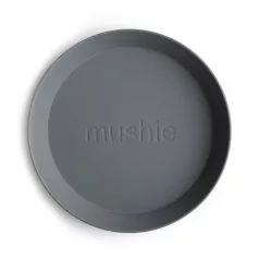 Mushie kulatý talíř, 2 ks – Smoke