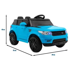   Elektrické SUV Rapid Racer ve světle modré barvě s rodičovským dálkovým ovládáním