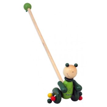 Baby Mix drevená hračka so zeleným zvieratkom