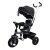 Baby Mix Rider dětská tříkolka s otočným sedadlem o 360 ° s vodicí páčkou a opěrkou na nohy v černé barvě