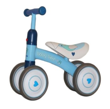 Modrý štvorkolesový bicykel -odrážadlo