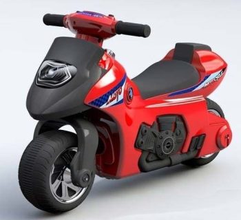 Detské odrážadlo - dvojkolesová motorka, farba červená