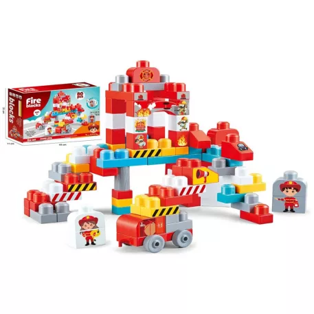 Stavebnice Mama Kiddies® Hasič - 80 dílků